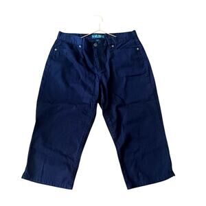 LRL Lauren Jean company black classic midcalf size 12 petite